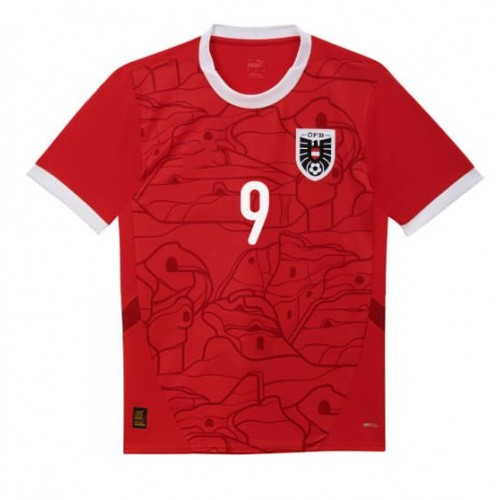 Austrija Marcel Sabitzer #9 Domaci Dres za Ženska EP 2024 Kratak Rukavima